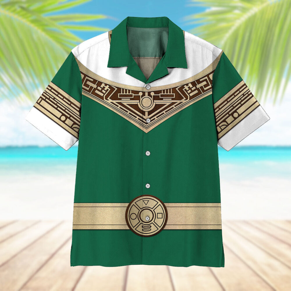 Power Ranger Zeo Green Hawaii Shirt