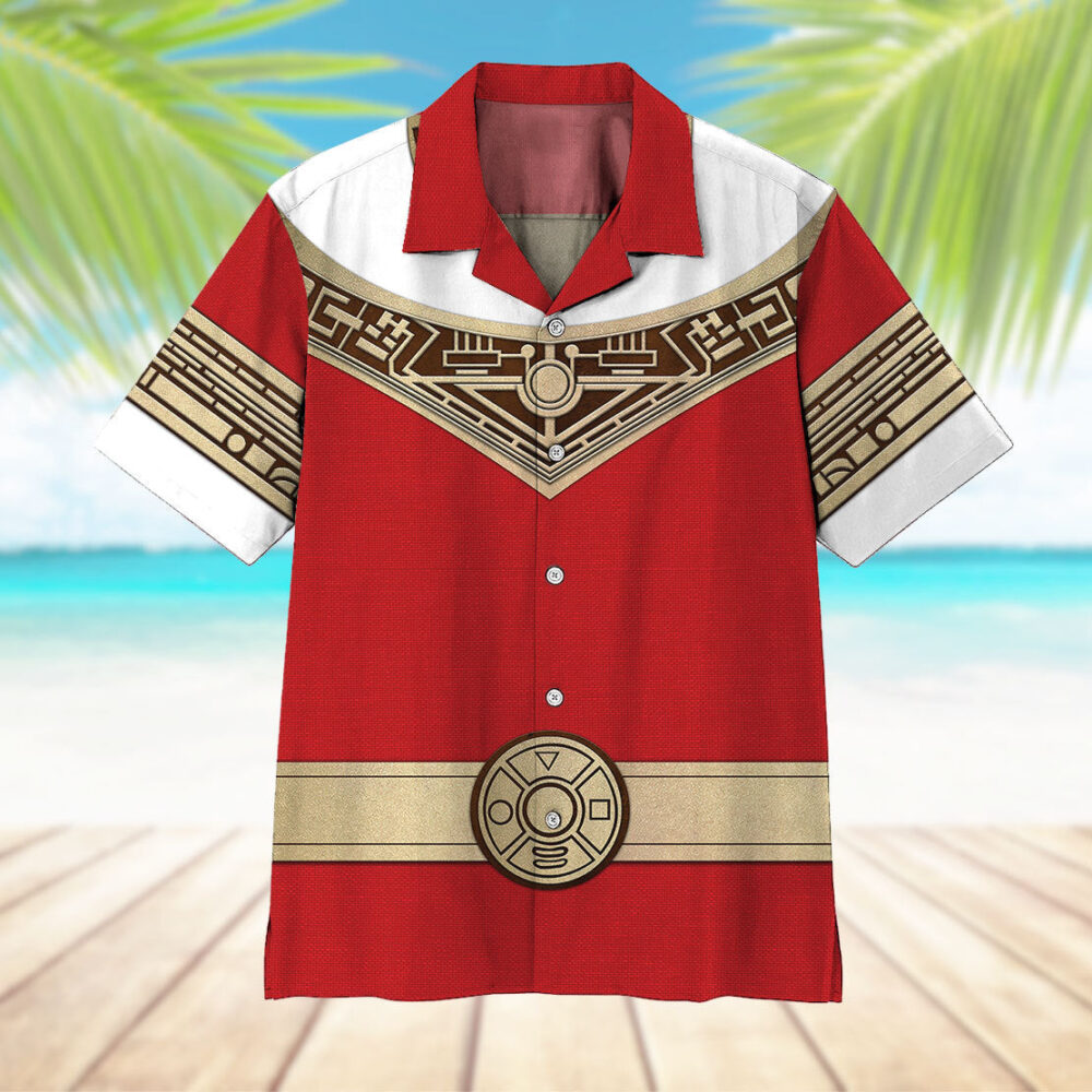 Power Ranger Zeo Red Hawaii Shirt