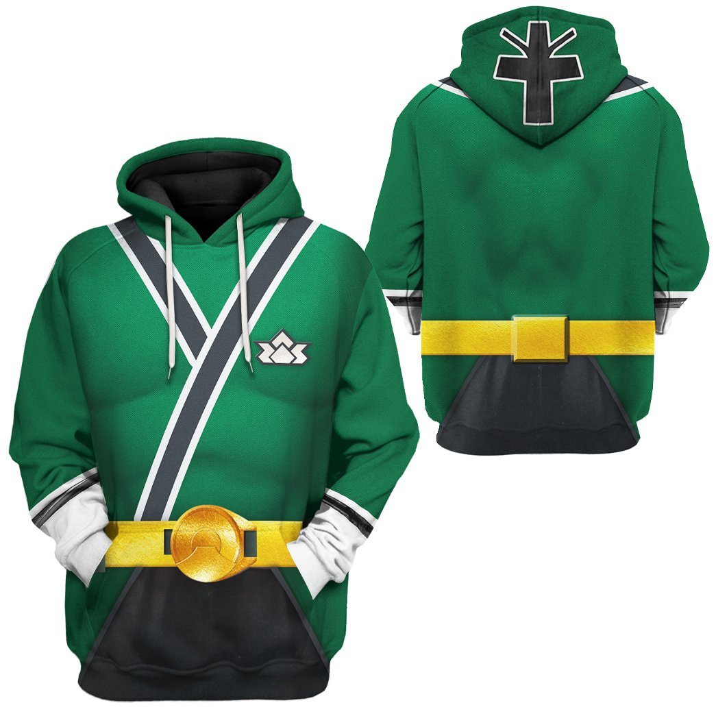 Power Rangers Samurai Green All Over Print T-Shirt Hoodie Fan Gifts Idea