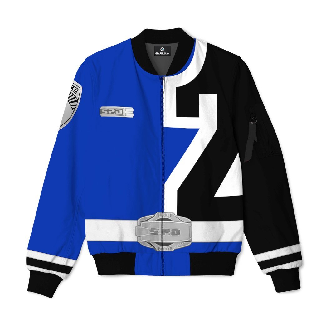 Power Rangers SPD Blue Custom Bomber Jacket