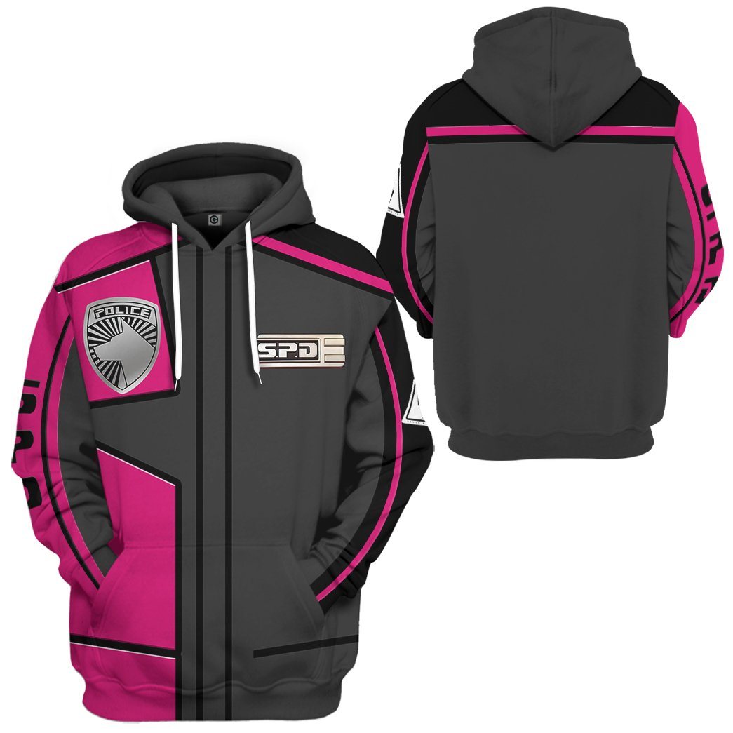 Power Rangers S.P.D Pink Uniform Tshirt Hoodie Apparel