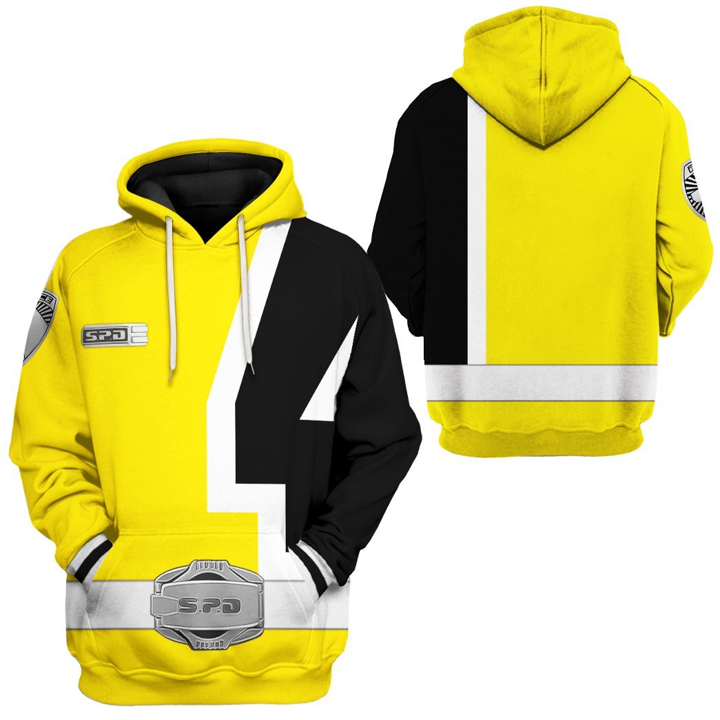 Power Rangers S.P.D Yellow Tshirt Hoodie Apparel