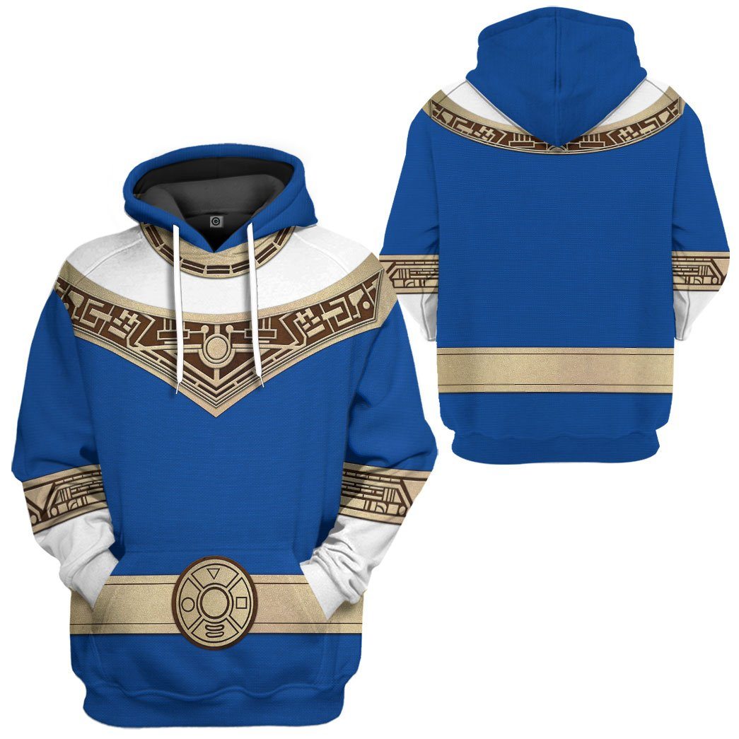 Power Rangers Zeo Blue All Over Print T-Shirt Hoodie Fan Gifts Idea