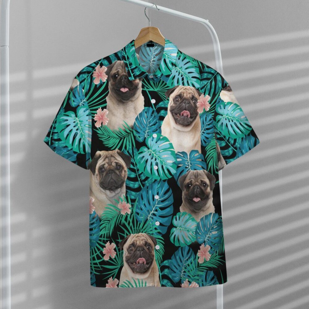 Pug Dog Summer Custom Short Sleeve Shirt