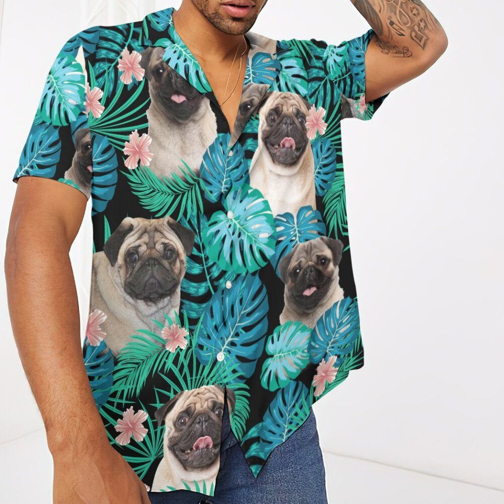 Pug Dog Summer Custom Short Sleeve Shirt