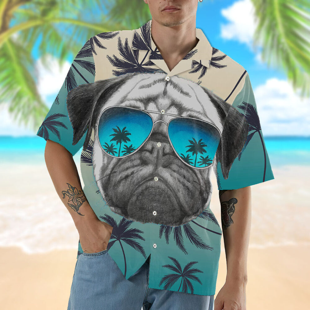 Pug Summer Vibe Hawaii Shirt