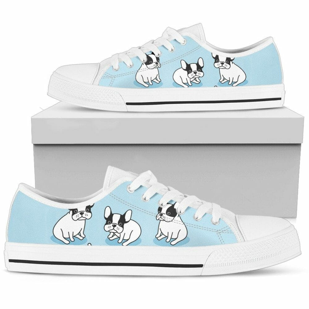 Puppy French Bulldog Sneakers Low Top Shoes