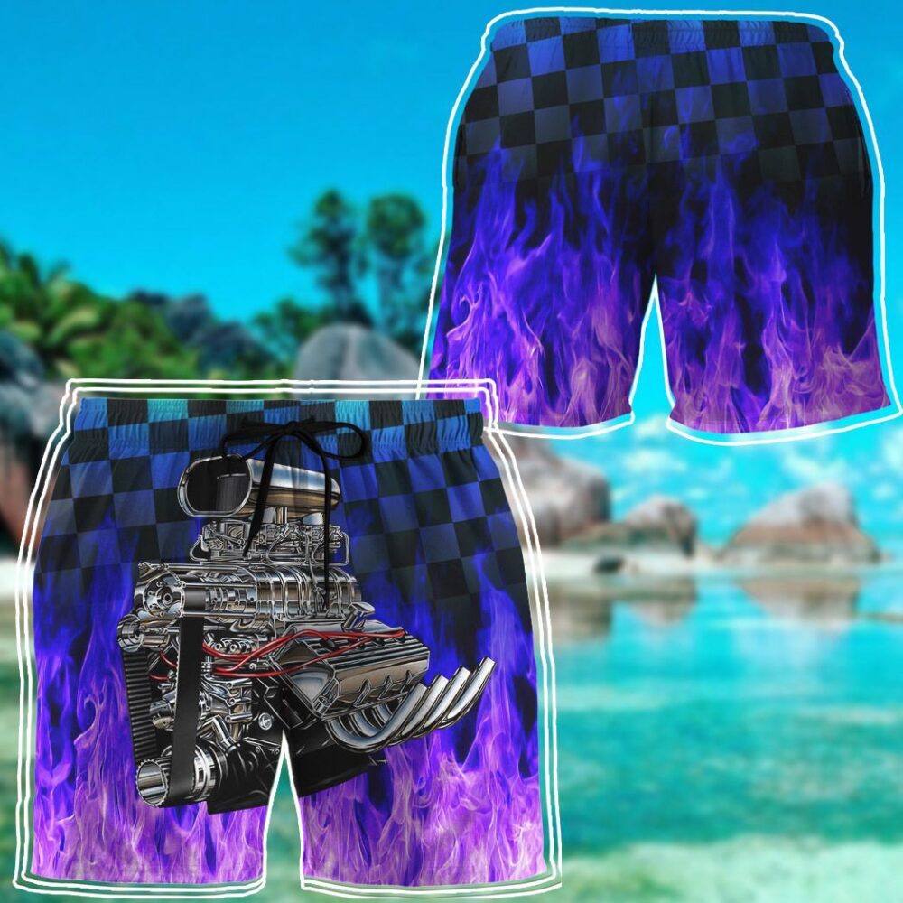 Purple Fire Hot Rod Hawaii Shirt