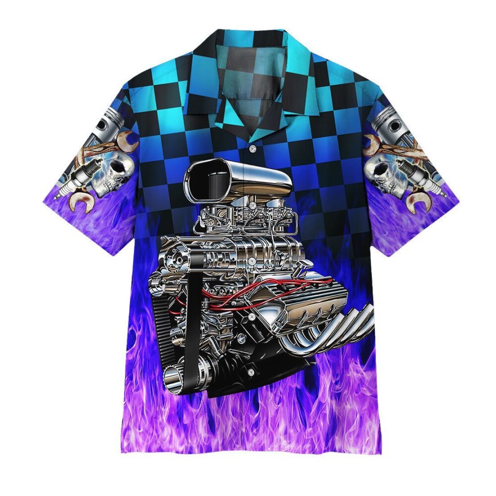 Purple Fire Hot Rod Hawaii Shirt