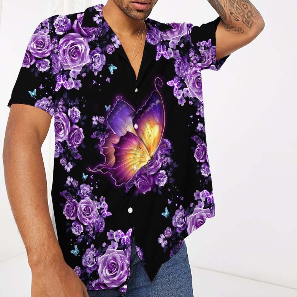 Purple Hippie Button Up Hawaii Shirt