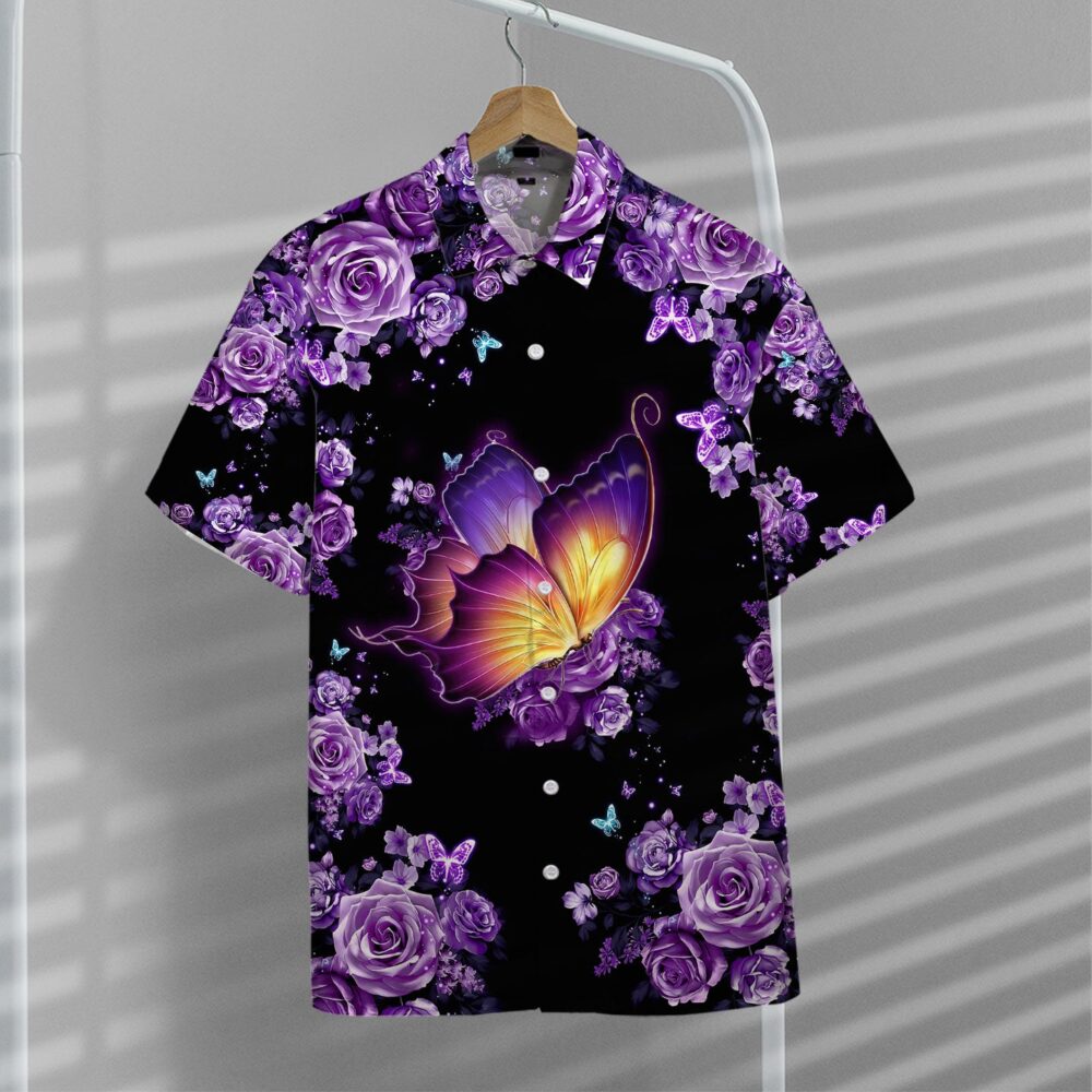 Purple Hippie Button Up Hawaii Shirt