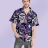 Purple Sugar Skulls Hawaiian Custom Short Sleeve Shirts 521Vl