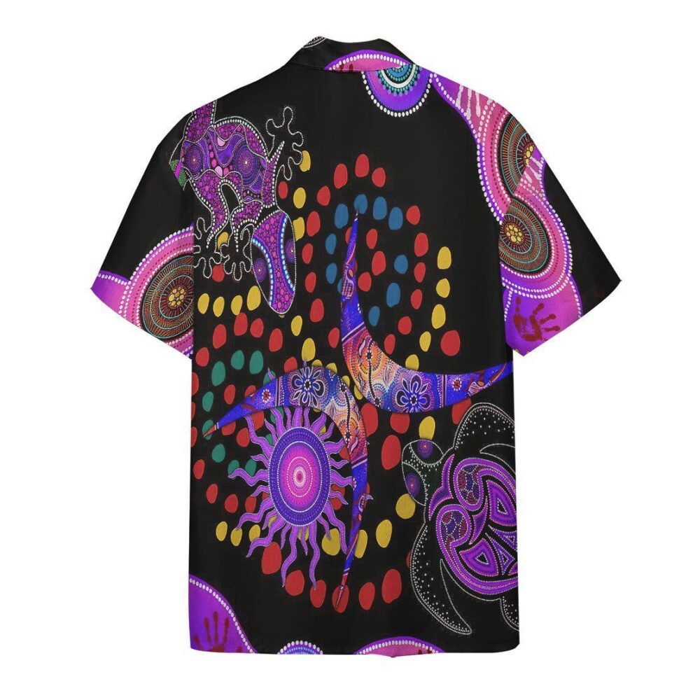 Purple Turtle Lizard Decors Hawaii Shirt