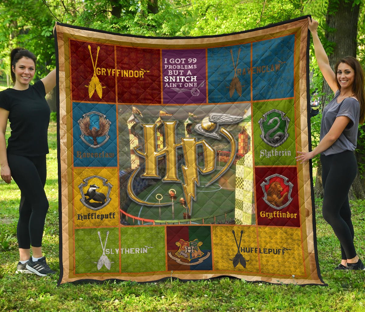 Quidditch At Hogwarts Harry Potter Premium Quilt Blanket Movie Home Decor Custom For Fans