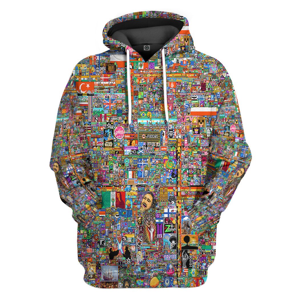 R Place All Over Print T-Shirt Hoodie Apparel