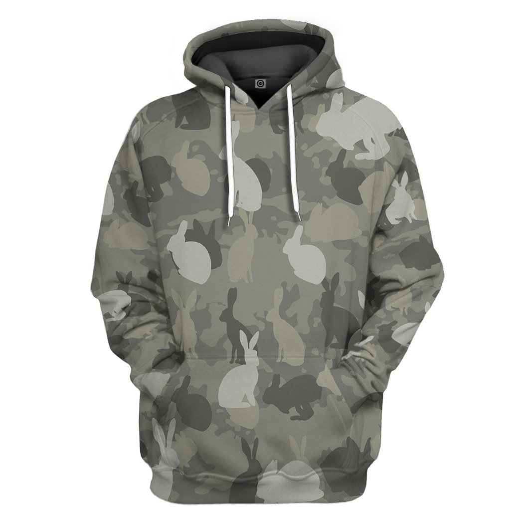 Rabbit Camo All Over Print T-Shirt Hoodie Fan Gifts Idea