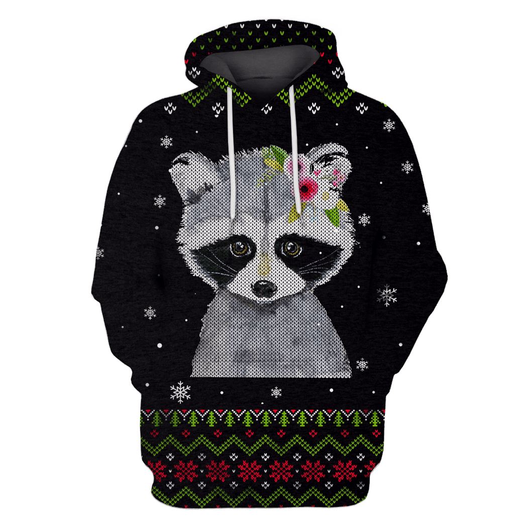 Raccon with Flowers Custom T-Shirt Hoodie Apparel