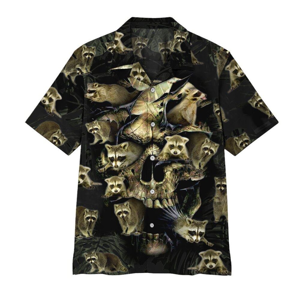 Raccoon Skull Custom Hawaiian Shirts For Men And Women