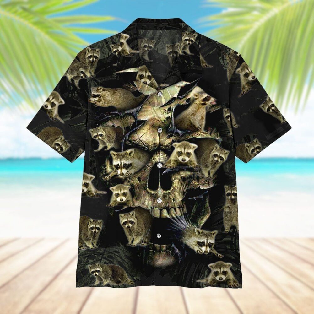 Raccoon Skull Custom Hawaiian Shirts For Men And Women