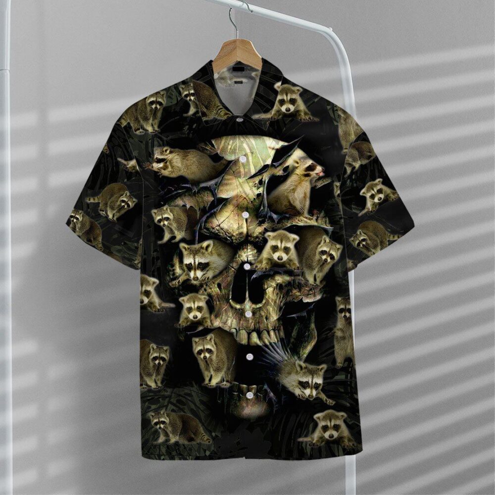 Raccoon Skull Custom Hawaiian Shirts For Men And Women