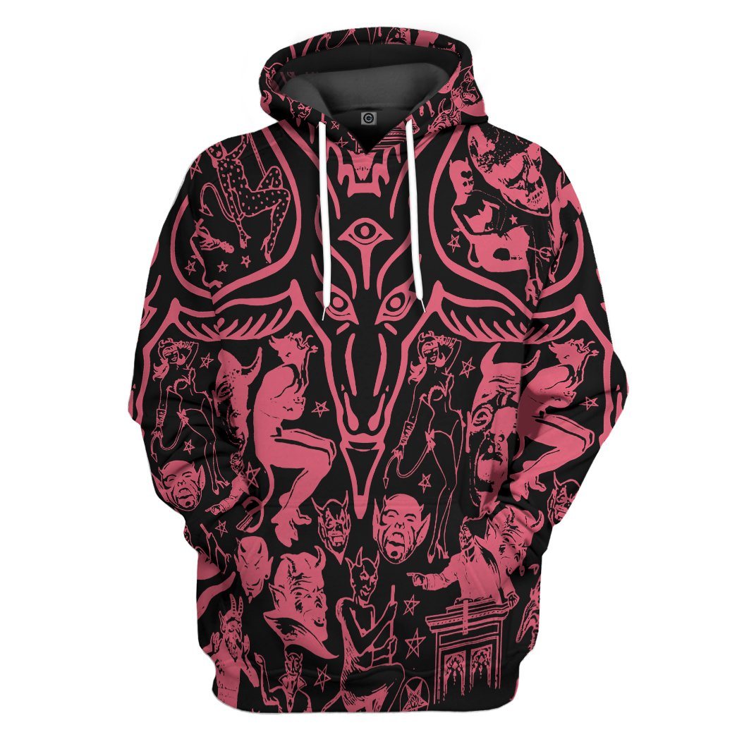 Red Baphomet Custom Hoodie Apparel