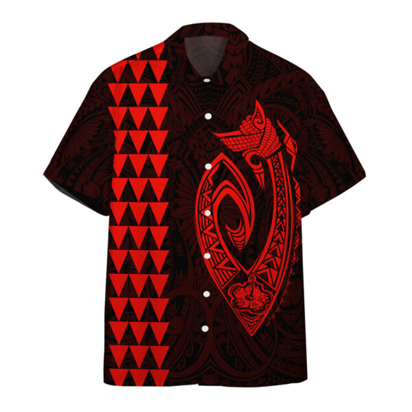 Red Fish Hook Hawaii Shirt