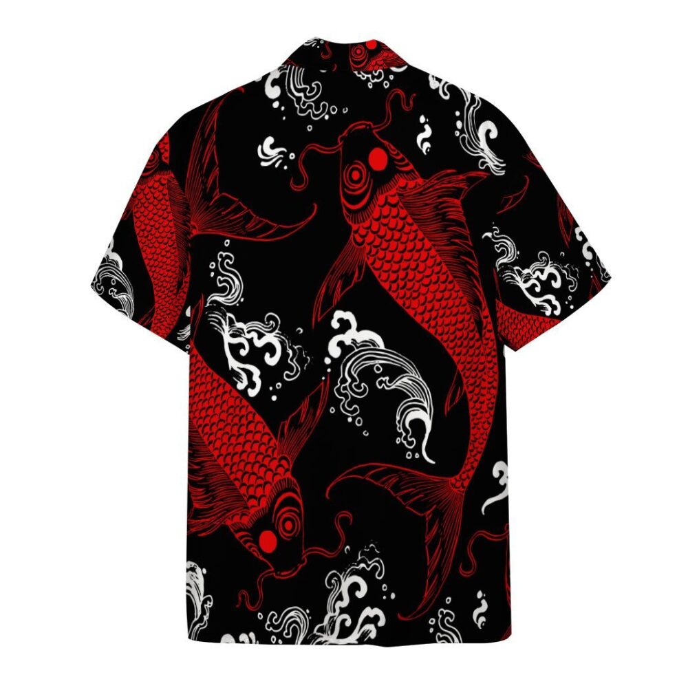 Red Koi Fish Custom Hawaii Shirt