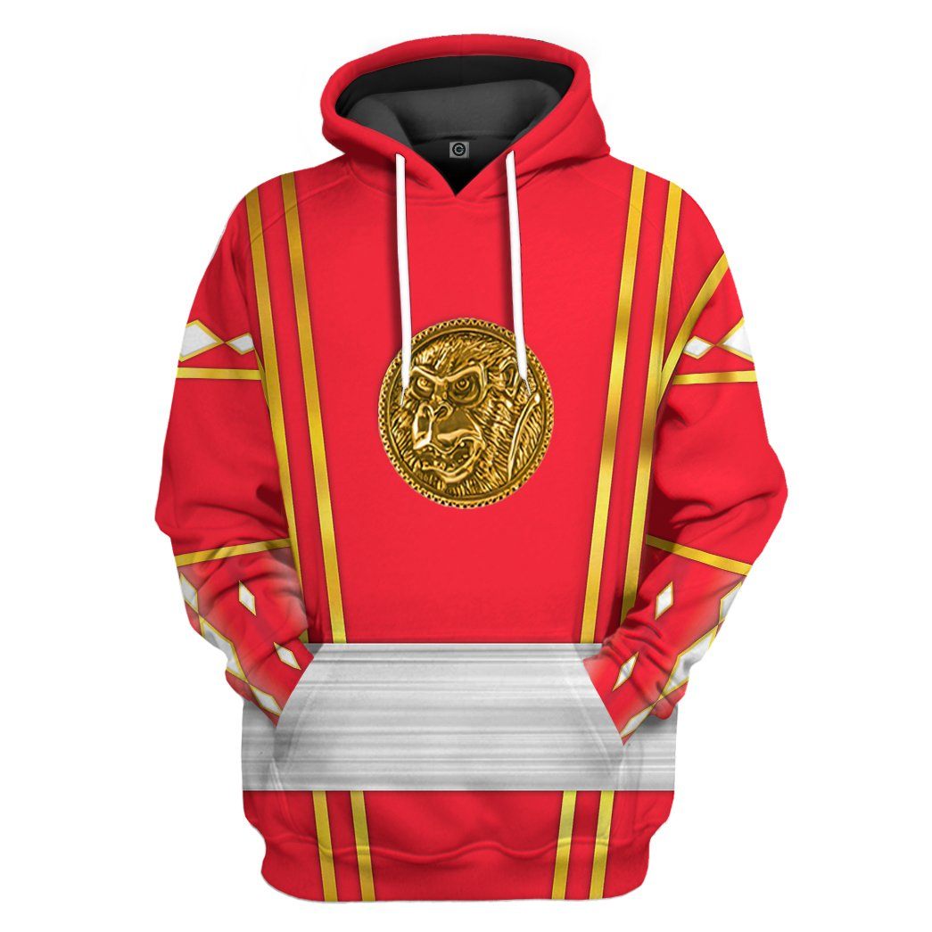 Red Ninja Mighty Morphin Power Rangers All Over Print T-Shirt Hoodie Apparel