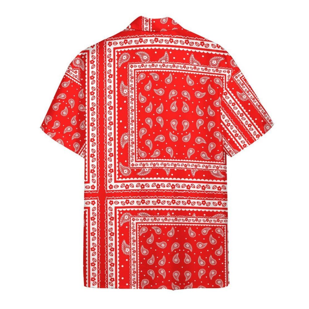 Red Paisley Bandana Hawaii Shirt