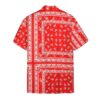 Red Paisley Bandana Hawaii Shirt B6U1X