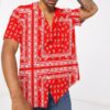 Red Paisley Bandana Hawaii Shirt Idtxs