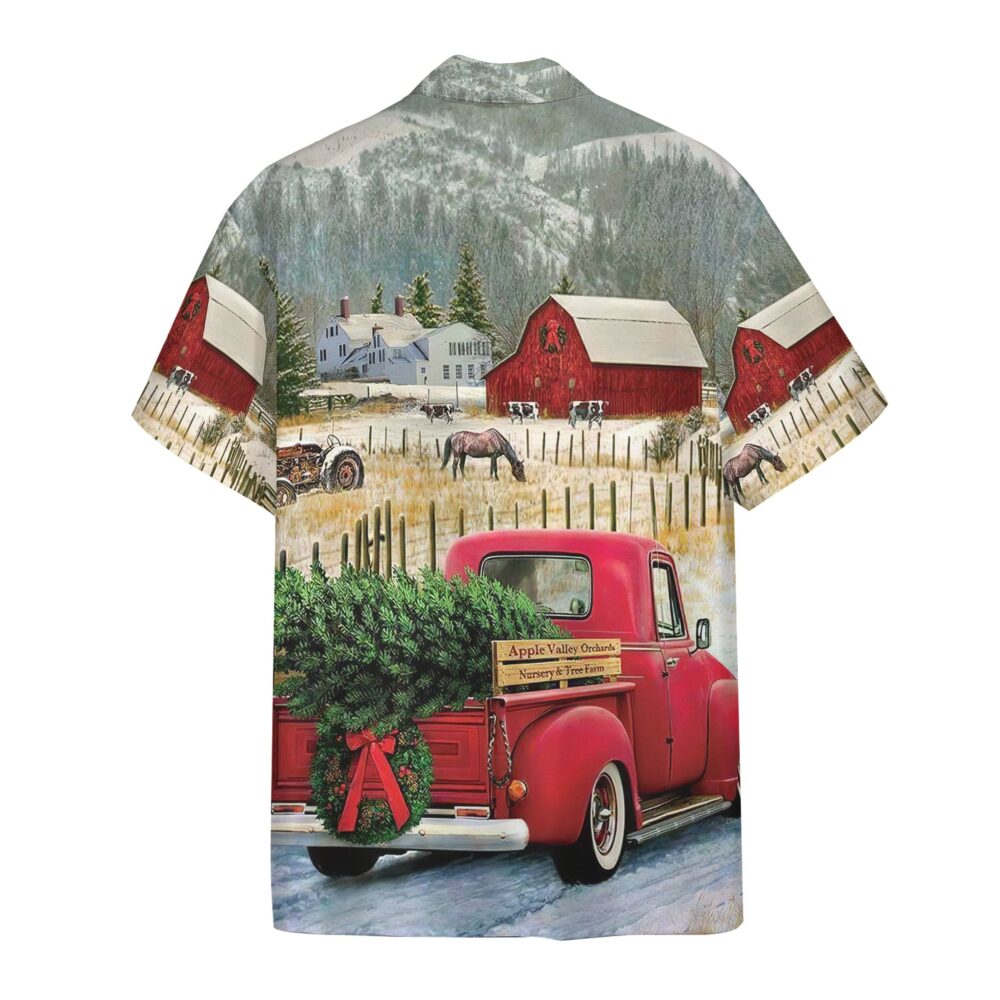 Red Truck Christmas Short Sleeve Shirt