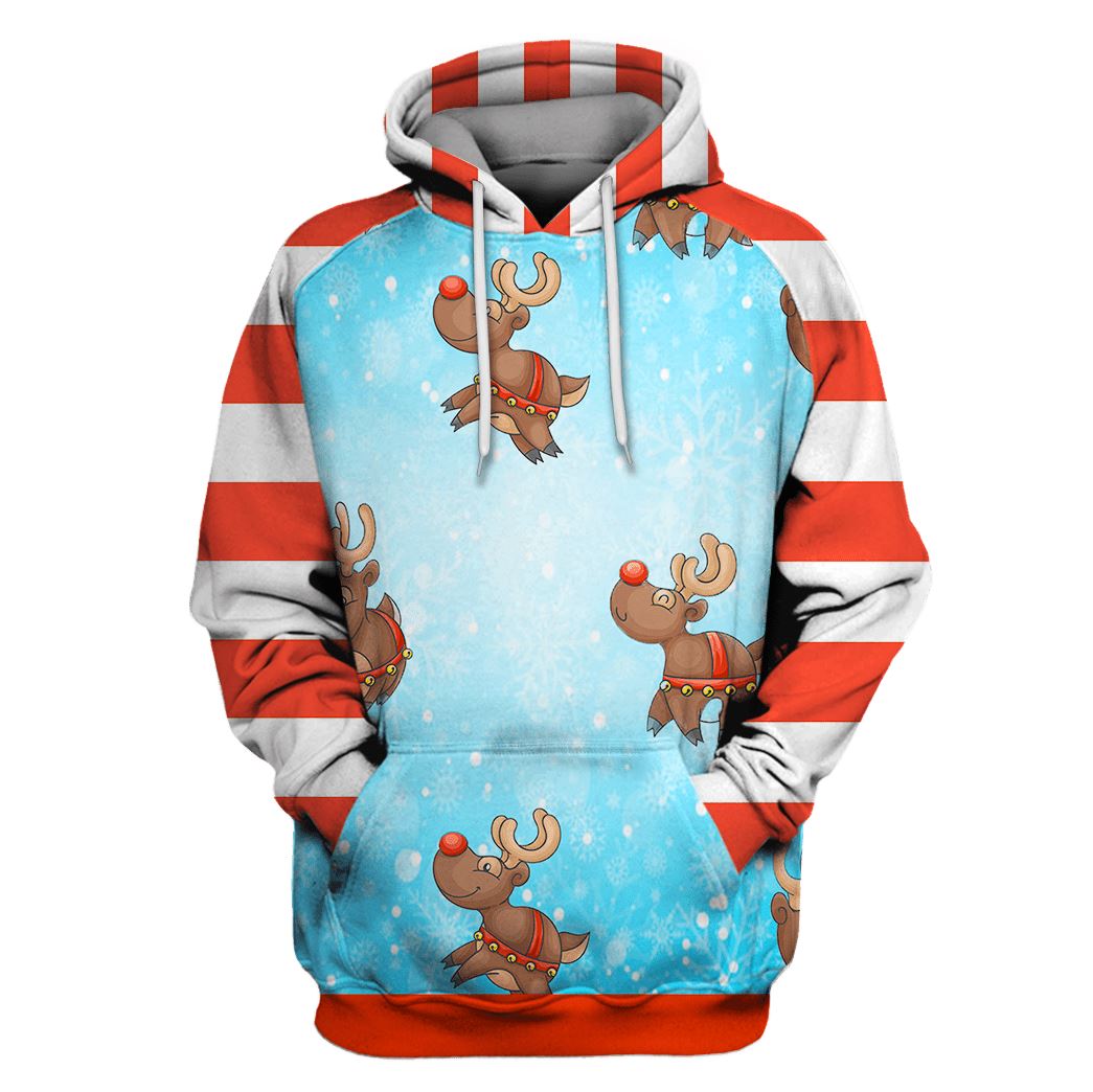 Reindeer Christmas Elk Custom T-Shirt Hoodie Apparel