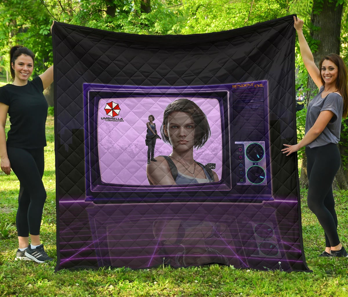 Resident Evil Game Premium Quilt – Jill Valentine Appear On TV Quilt Blanket