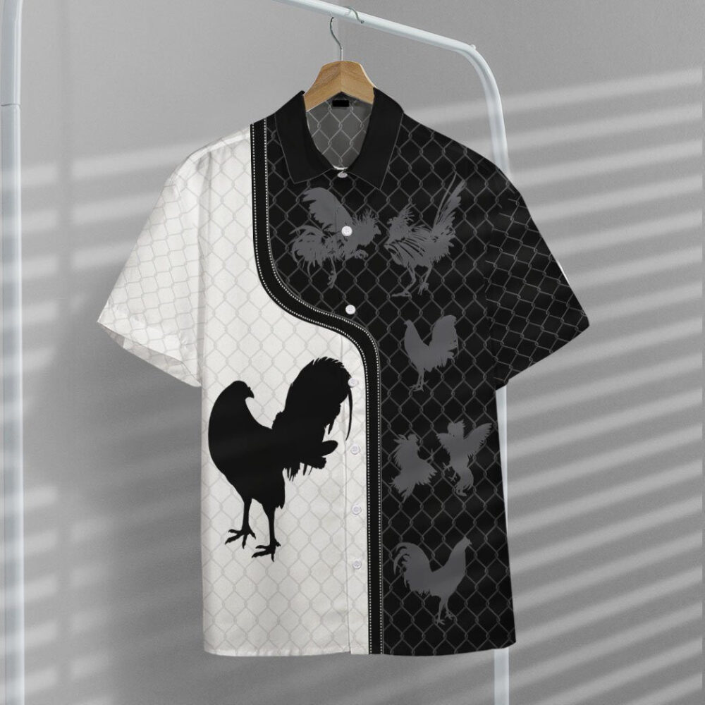 Rooster Printed Custom Short Sleeve Shirts