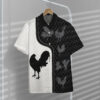 Rooster Printed Custom Short Sleeve Shirts Bqdfj