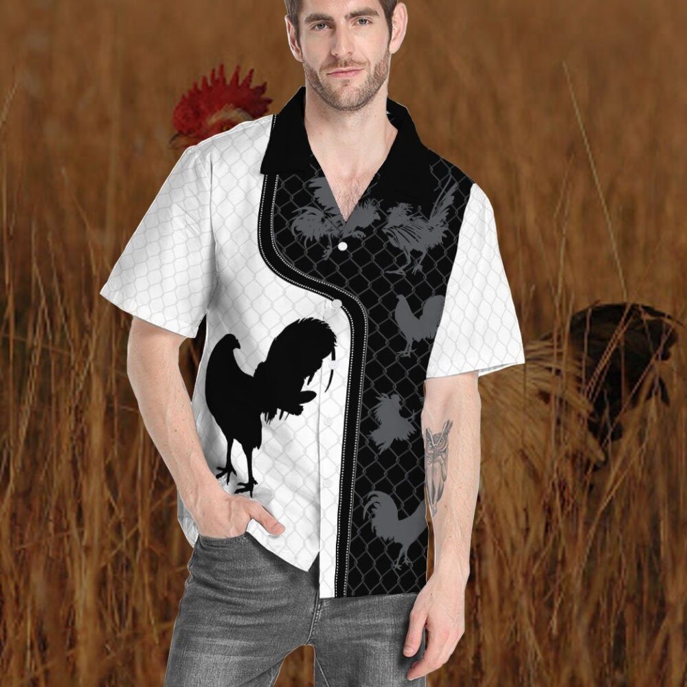 Rooster Printed Custom Short Sleeve Shirts