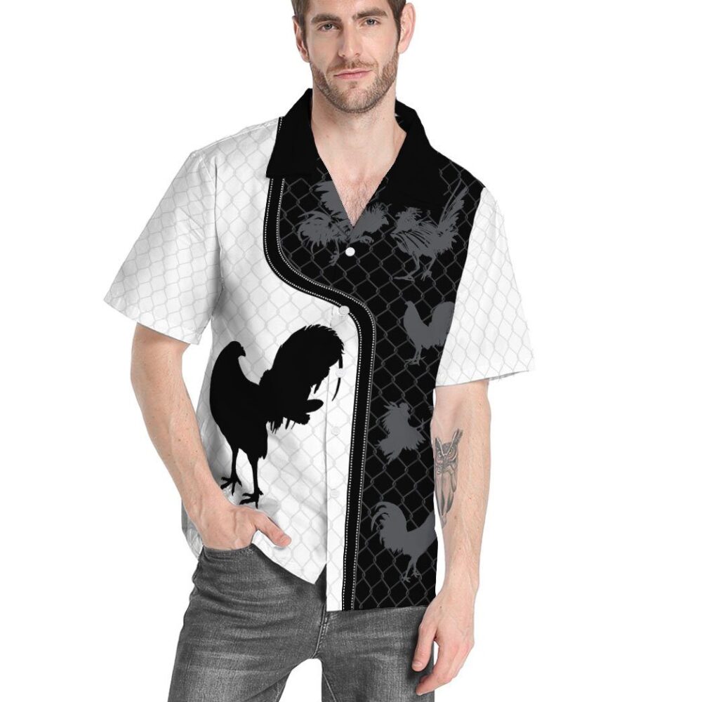 Rooster Printed Custom Short Sleeve Shirts