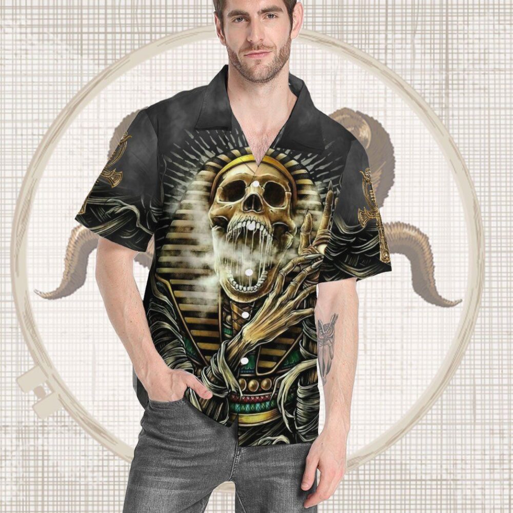 Sacred Skull Ancient Egypt Custom Short Sleeves Shirt