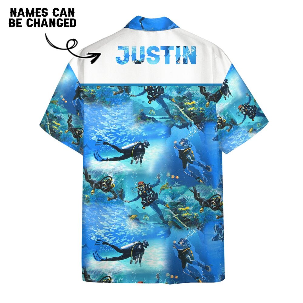 Scuba Diving Custom Name Hawaii Shirt