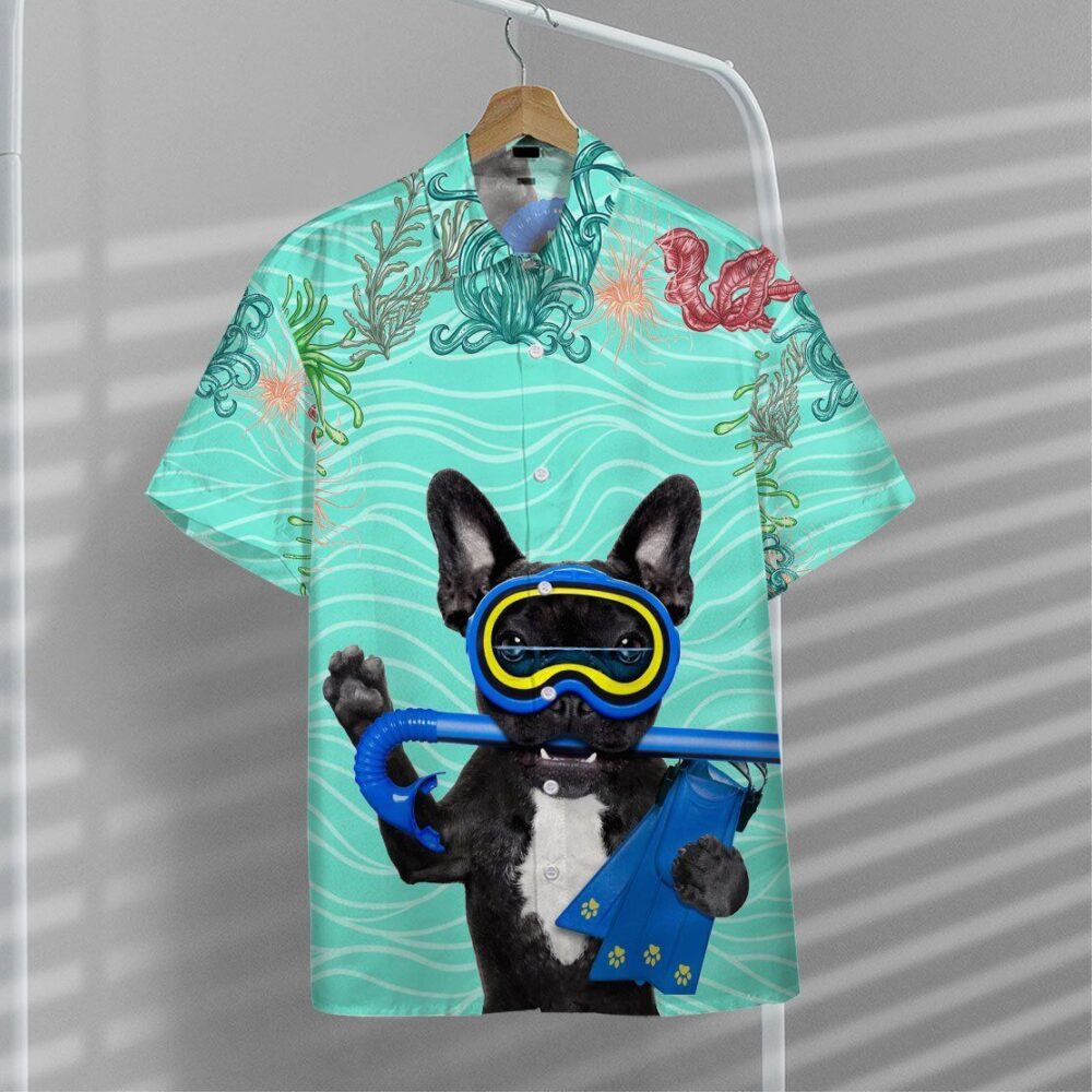 Scuba Diving French Bull Dog Hawaii Shirt