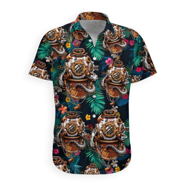 Scuba Diving Helmet Custom Hawaiian Shirts For Men And Women