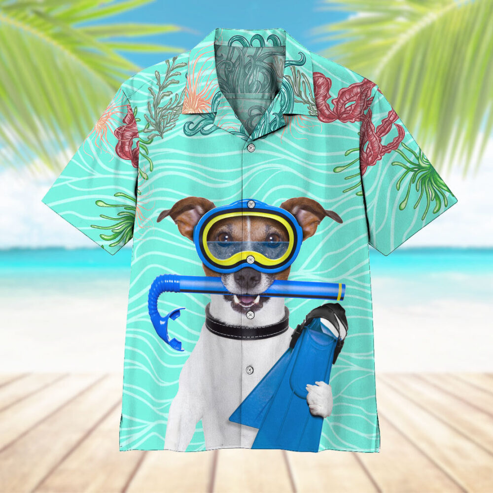 Scuba Diving Jack Russell Terrier Dog Hawaii Shirt