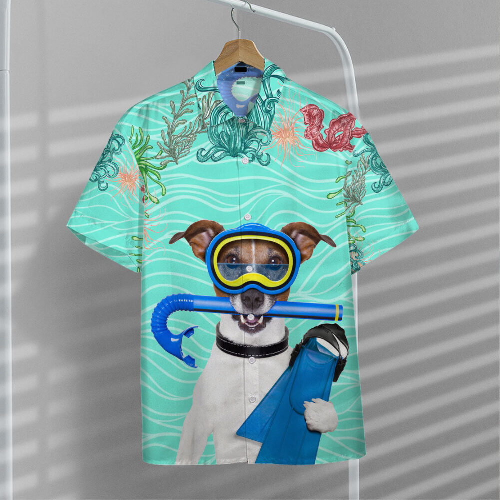 Scuba Diving Jack Russell Terrier Dog Hawaii Shirt