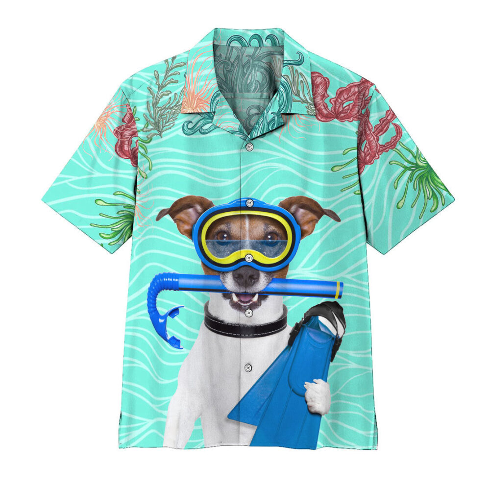 Scuba Diving Jack Russell Terrier Dog Hawaii Shirt