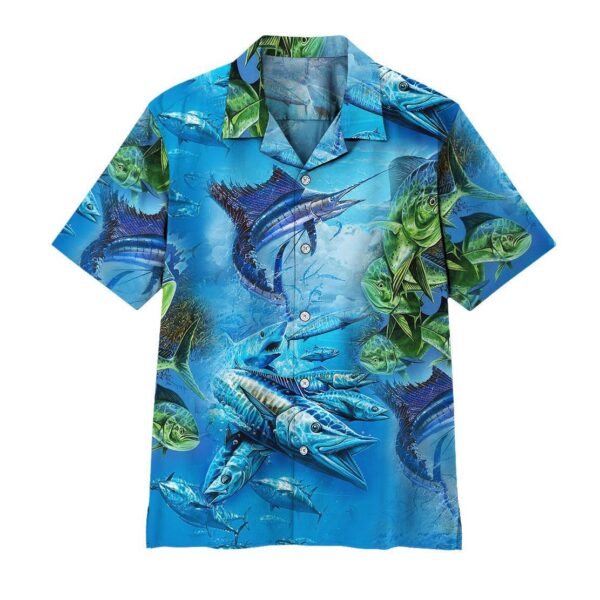 Sea Fishing Button Up Hawaiian Shirt