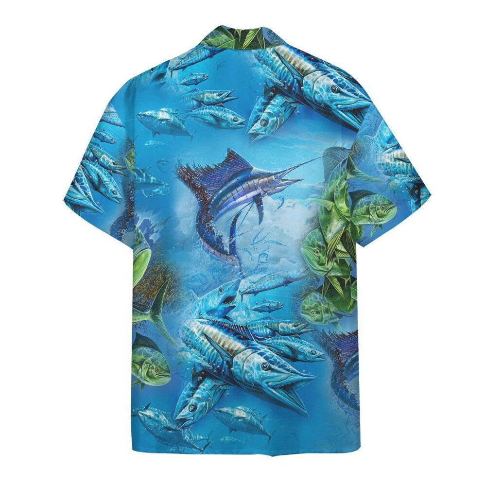 Sea Fishing Button Up Hawaiian Shirt