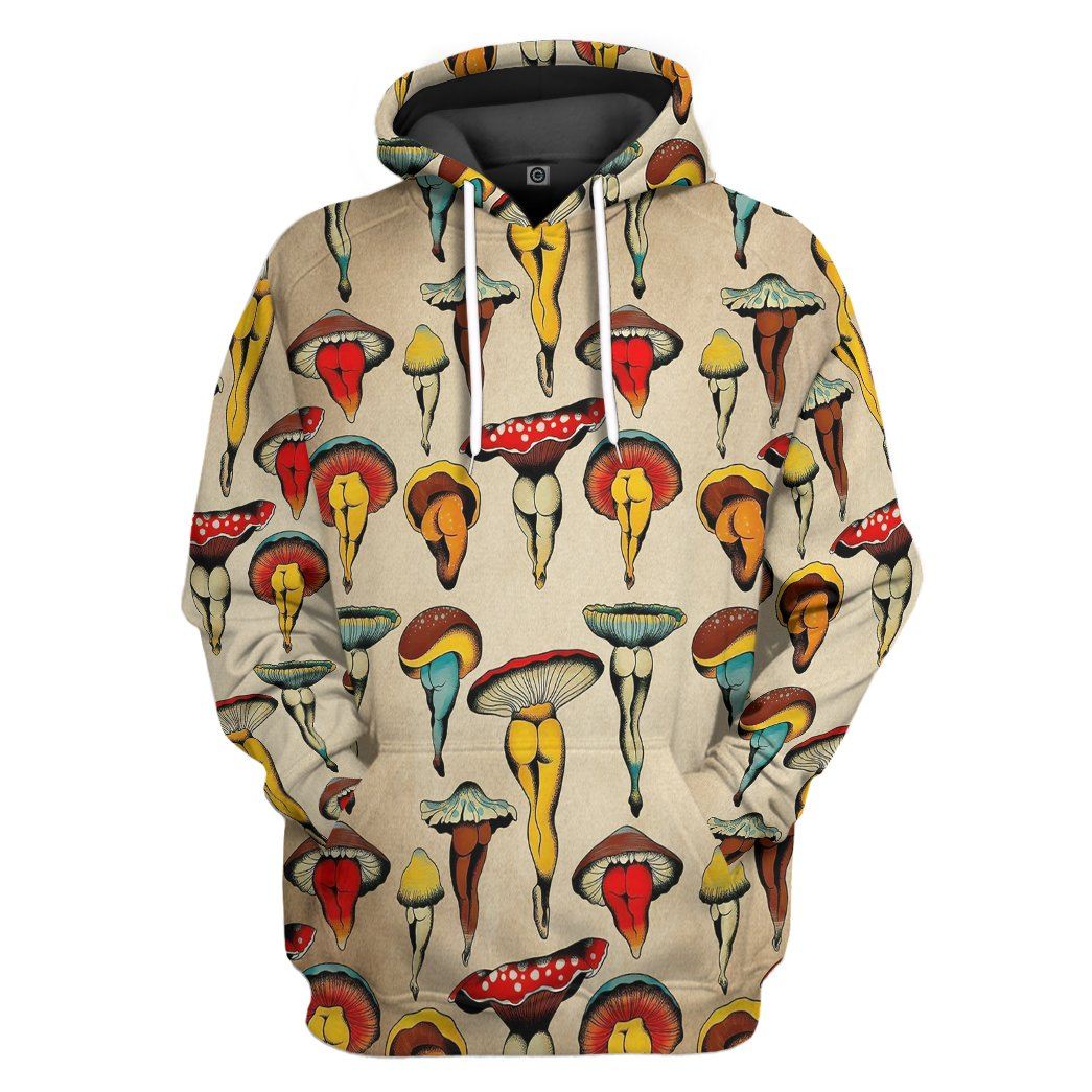 Sexy Mushroom All Over Print T-Shirt Hoodie Apparel