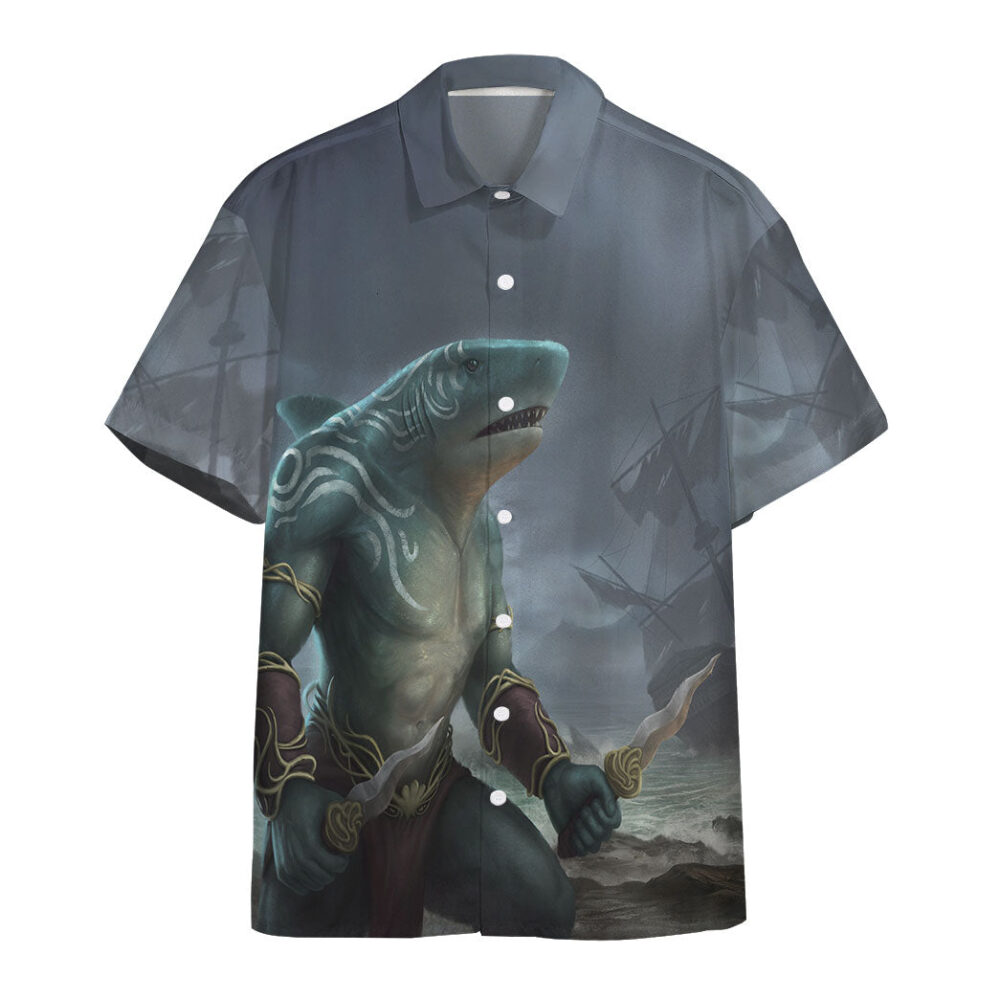 Shark Pirate Warrior Custom Hawaii Shirt