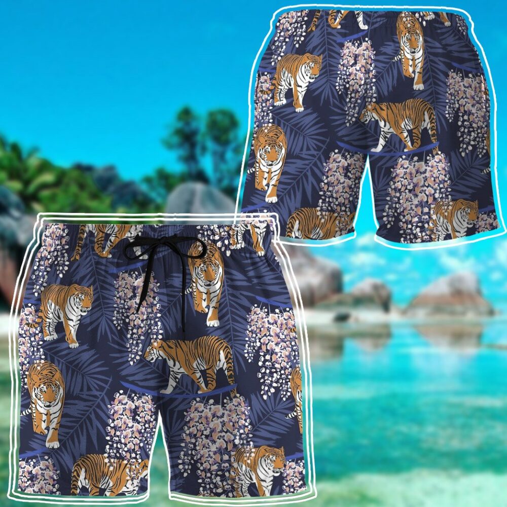 Siberian Tiger Tropical Custom Hawaii Shirt